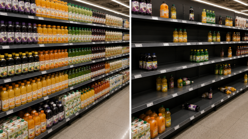 A imagem ilustra de forma perfeita um dos pilares mais críticos do varejo alimentar: a experiência visual no ponto de venda (PDV)